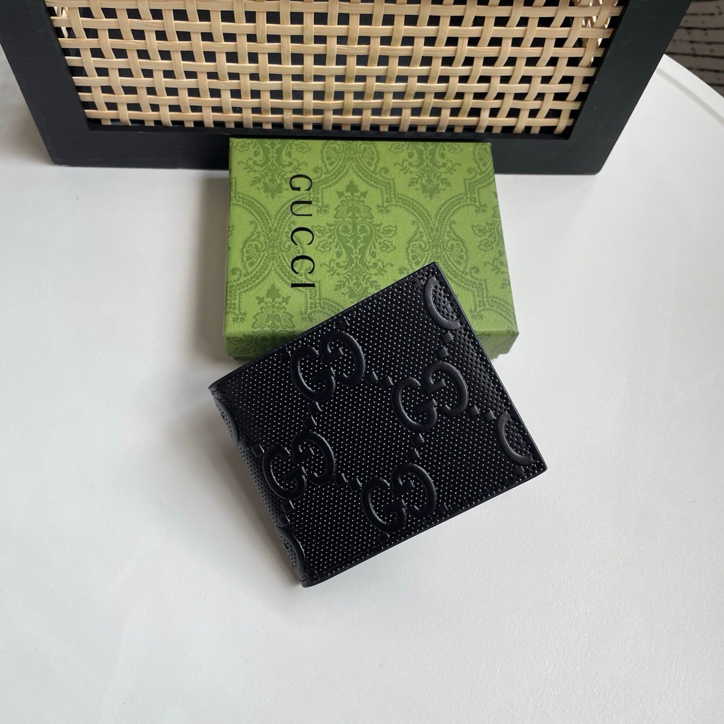 Gucci Black GG Embossed Wallet – Classic Monogram Edition