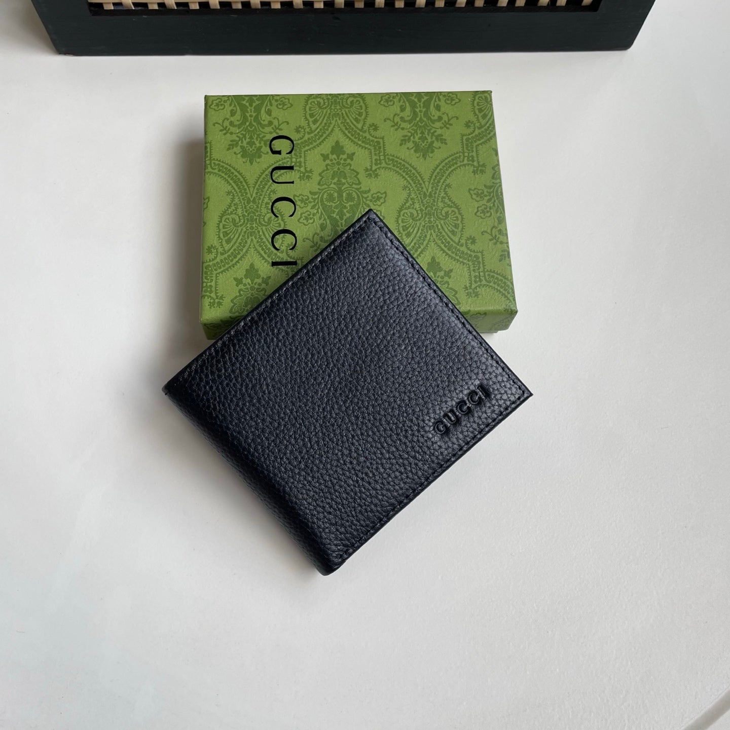 Gucci Black GG Embossed Wallet – Web Stripe Signature Edition