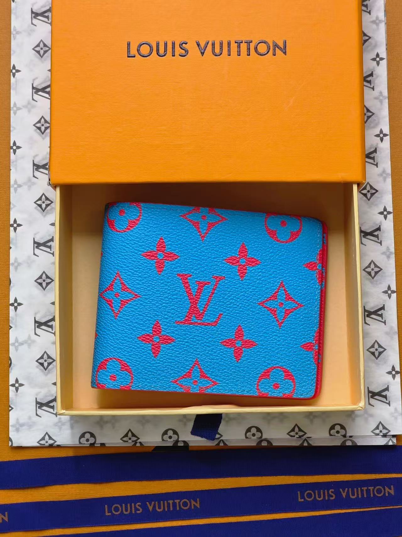 Louis Vuitton Bold Monogram Wallet Collection – Blue & White Editions