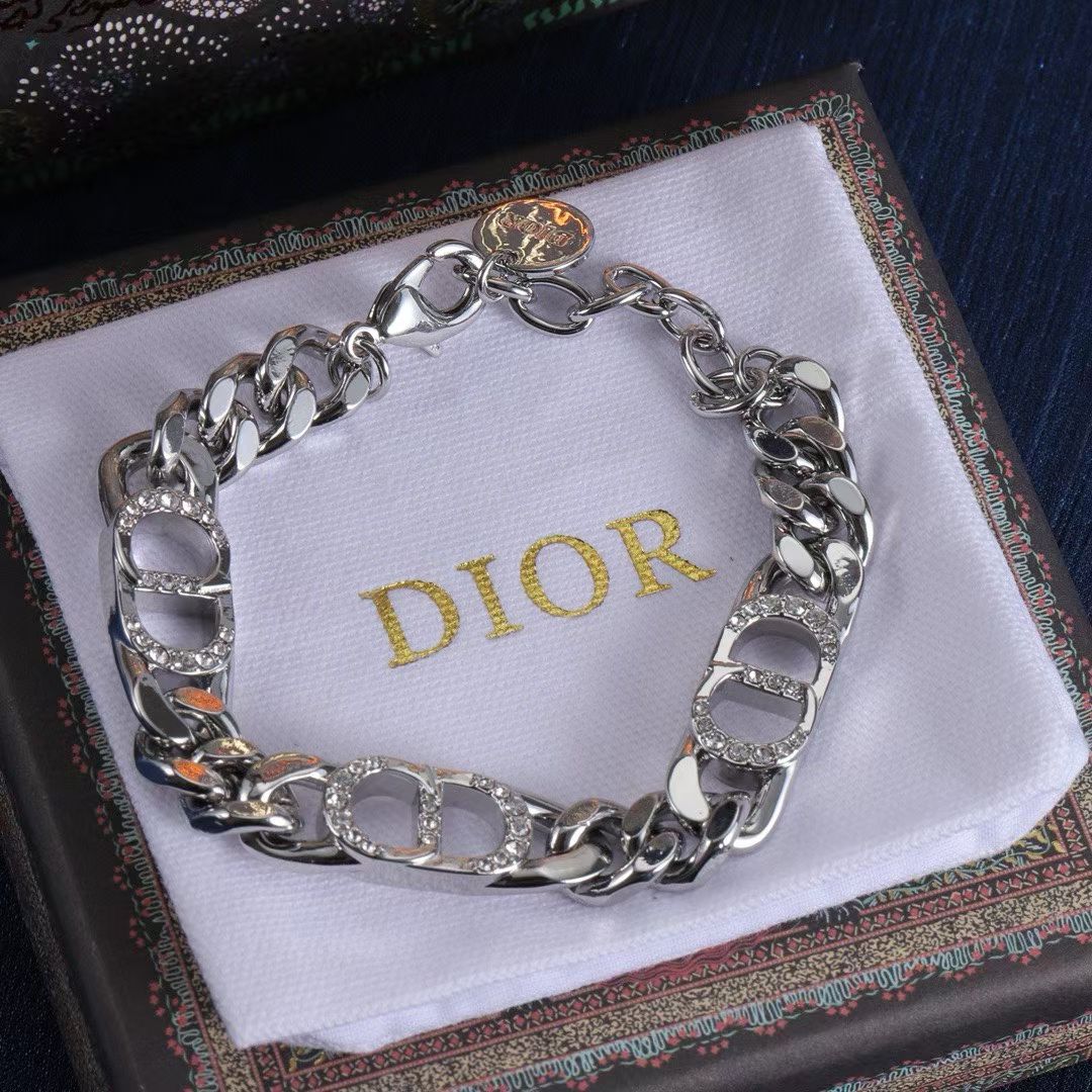 Dior CD Logo Jewelry – Necklace, Earrings & Bracelets in Silver