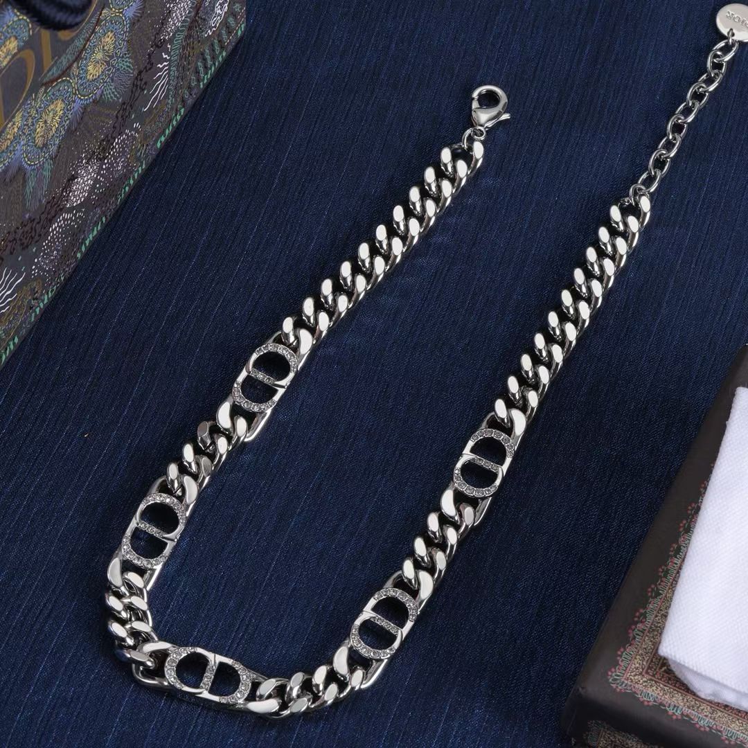 Dior CD Logo Jewelry – Necklace, Earrings & Bracelets in Silver