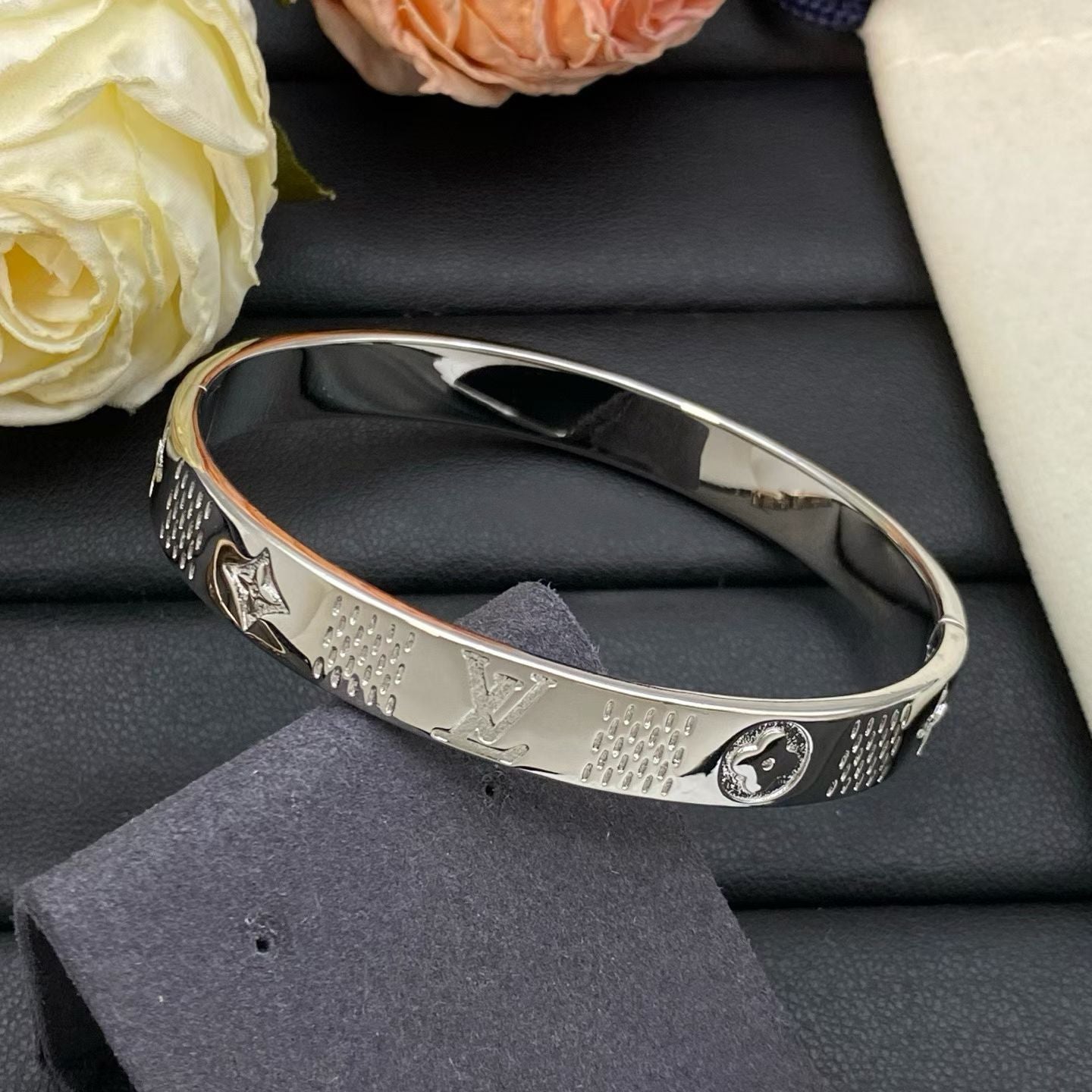 Louis Vuitton Engraved Monogram Bracelet – Rose Gold, Silver & Yellow Gold