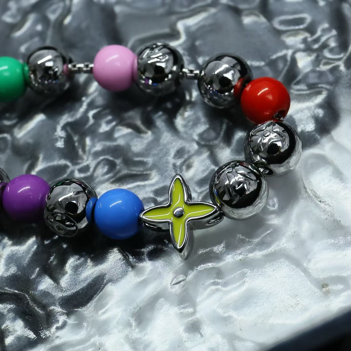 Louis Vuitton Multicolor Beaded Jewelry – Necklace & Bracelet Set