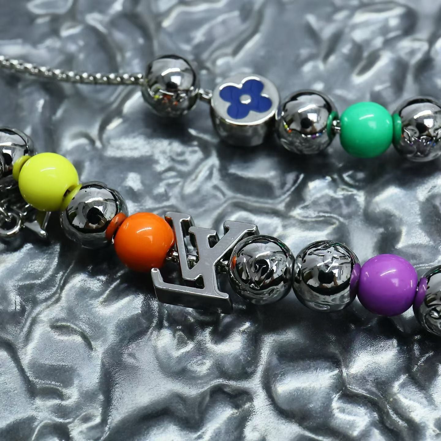 Louis Vuitton Multicolor Beaded Jewelry – Necklace & Bracelet Set