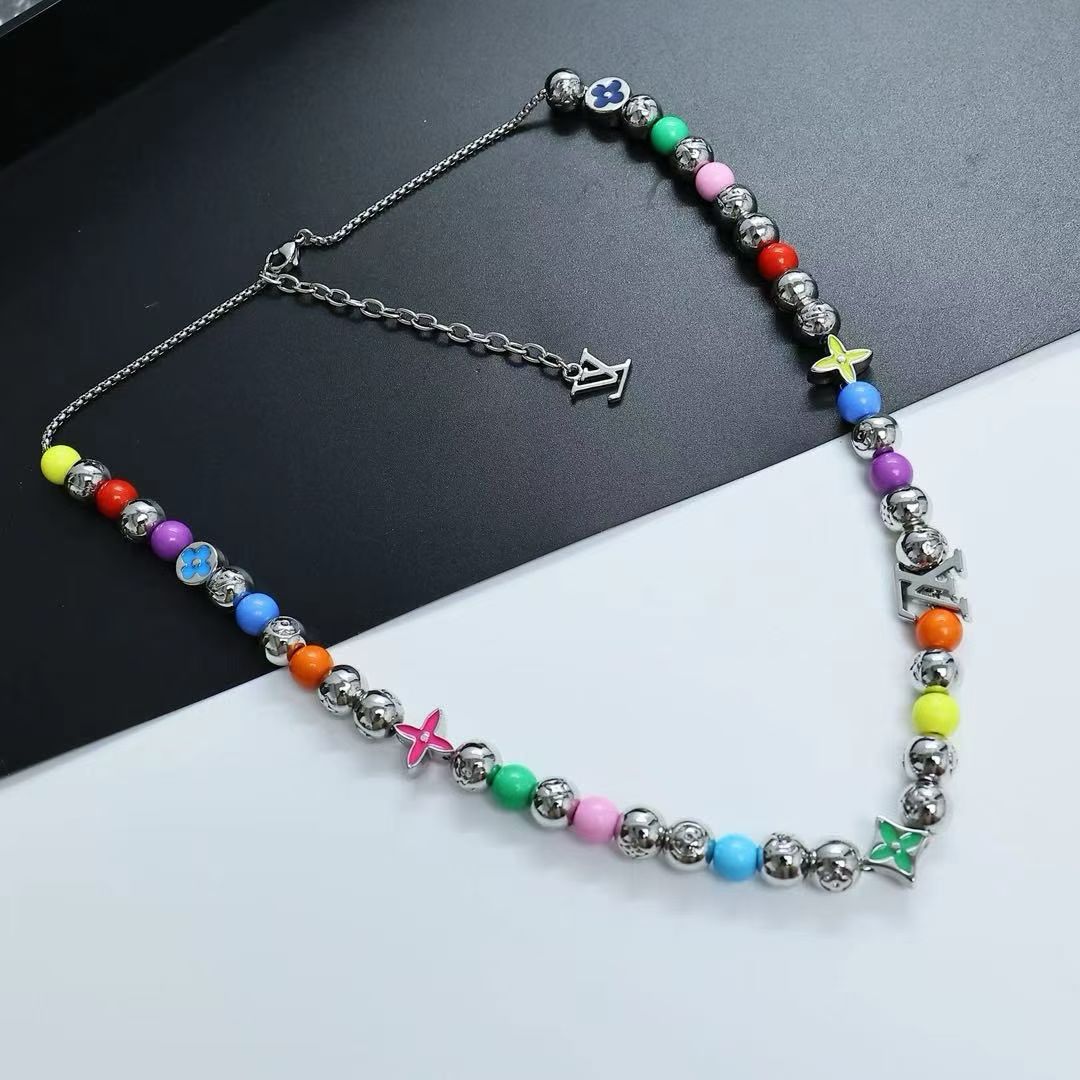 Louis Vuitton Multicolor Beaded Jewelry – Necklace & Bracelet Set