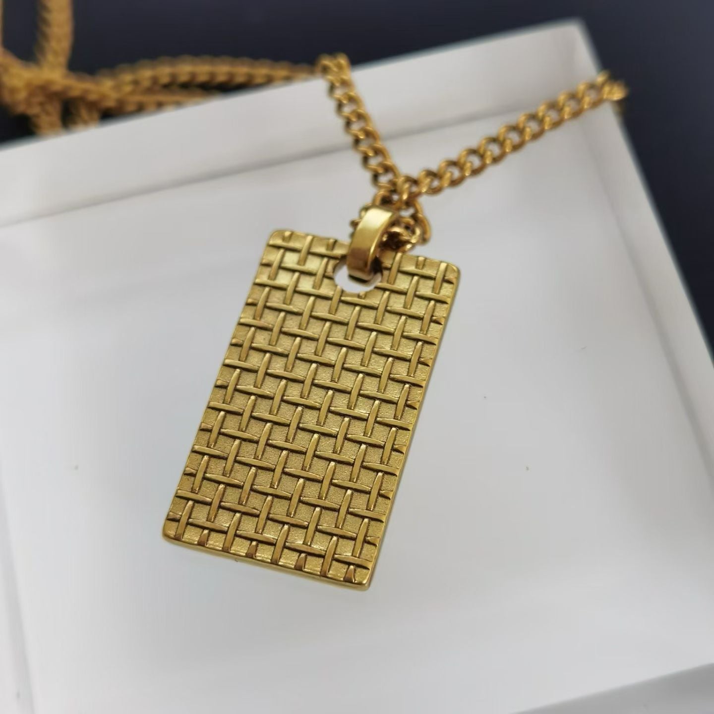 Balenciaga BB Logo Jewelry – Gold Necklace & Earrings Set