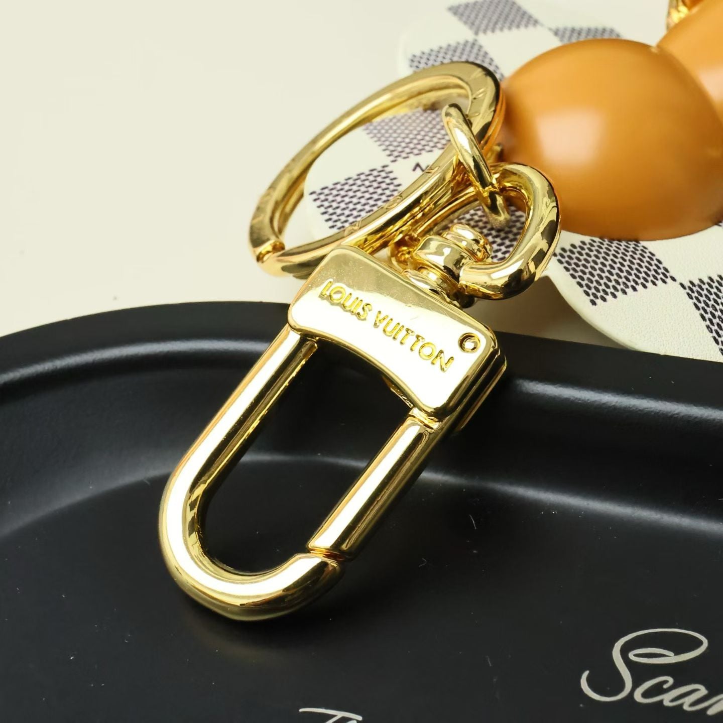 Louis Vuitton Flower Character Keychain – Checkered Petals & Red Wheels