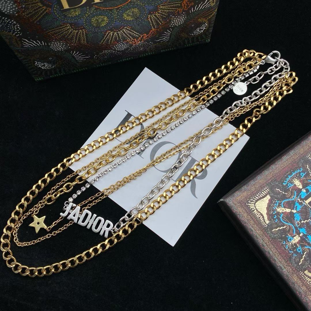 Christian Dior J'Adior Layered Jewelry – Gold & Silver Necklaces & Bracelets