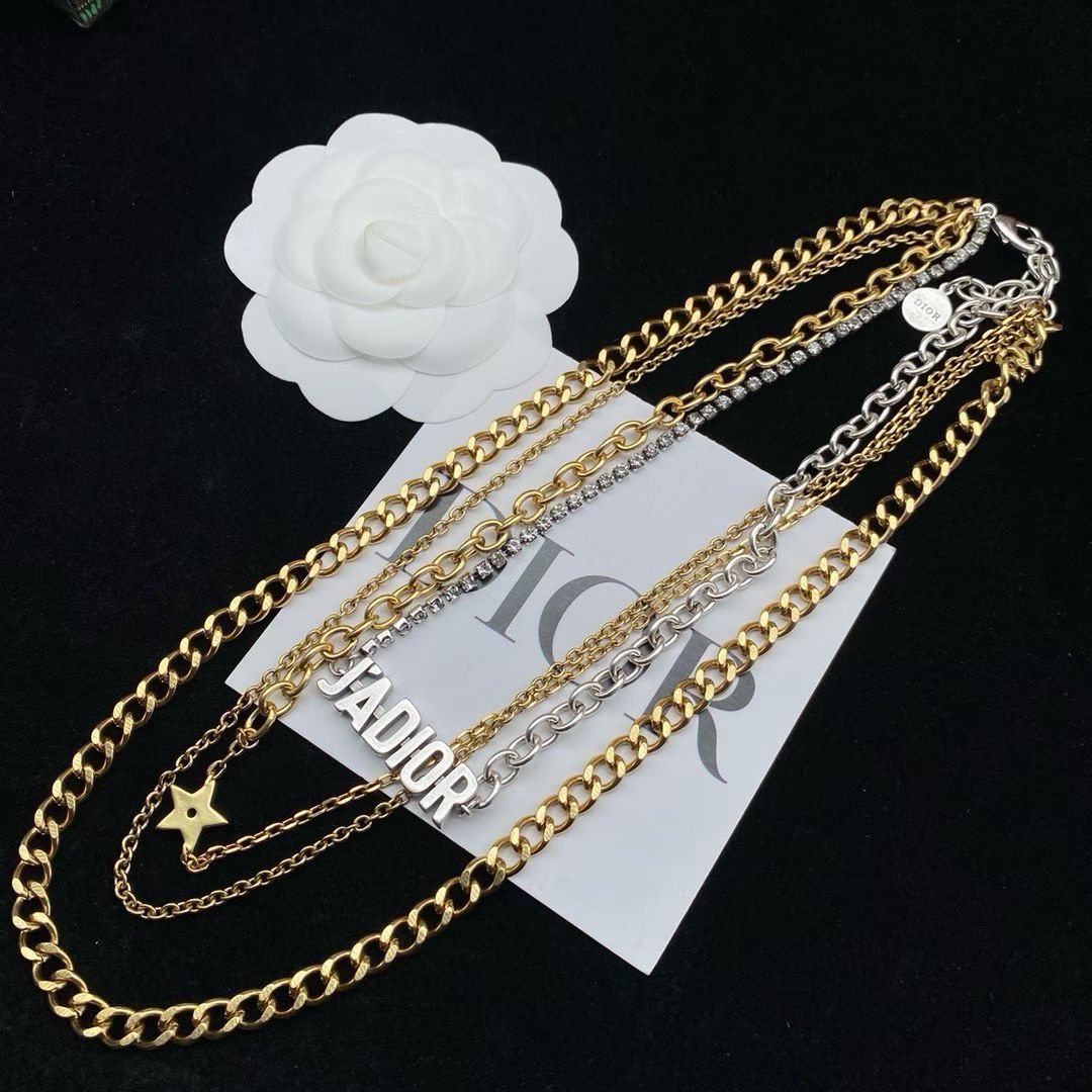 Christian Dior J'Adior Layered Jewelry – Gold & Silver Necklaces & Bracelets