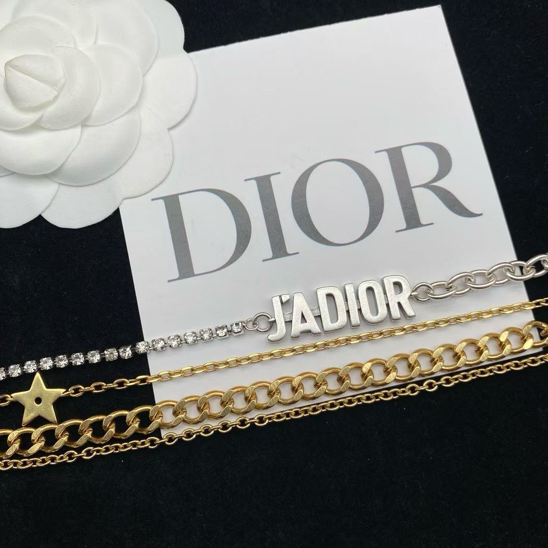 Christian Dior J'Adior Layered Jewelry – Gold & Silver Necklaces & Bracelets