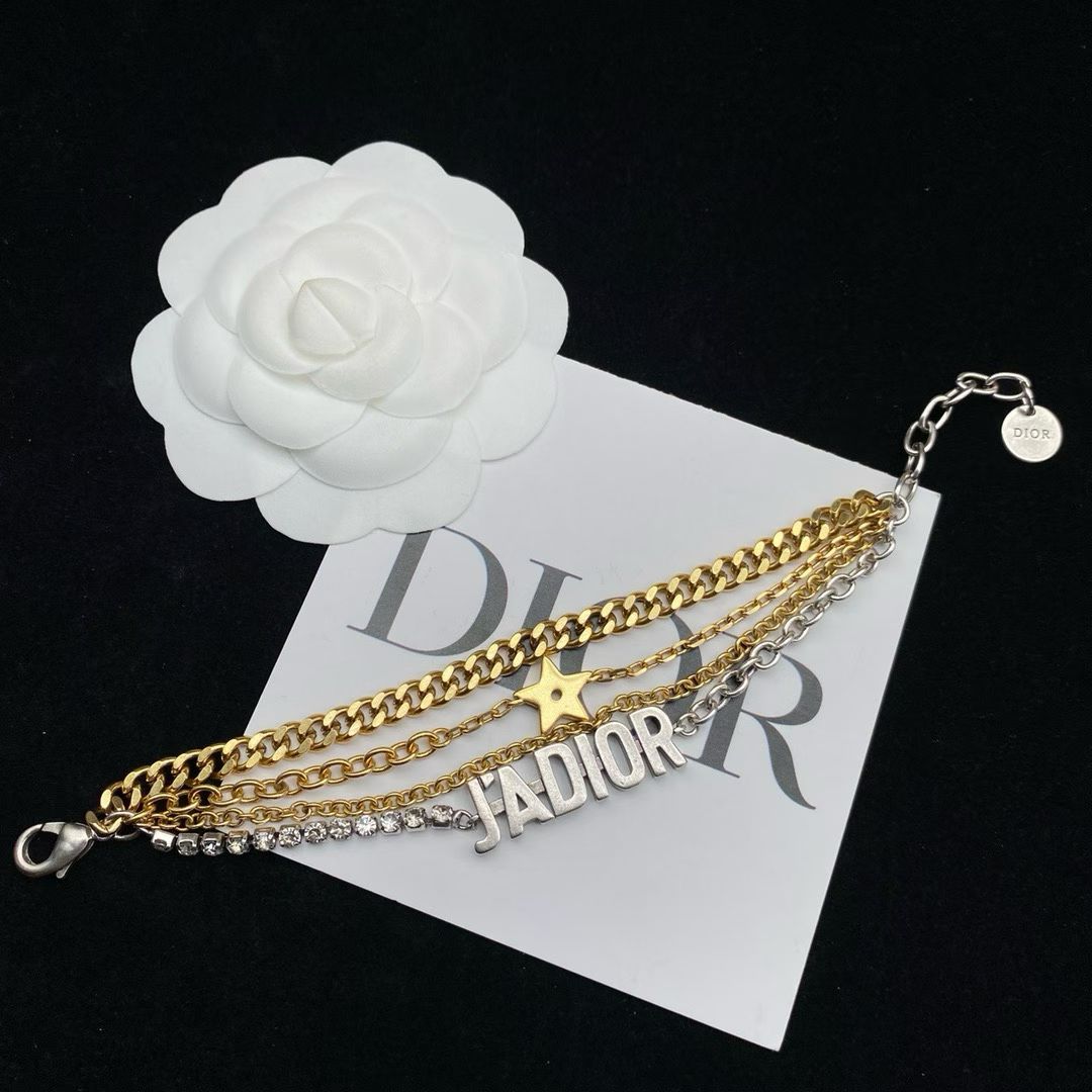Christian Dior J'Adior Layered Jewelry – Gold & Silver Necklaces & Bracelets