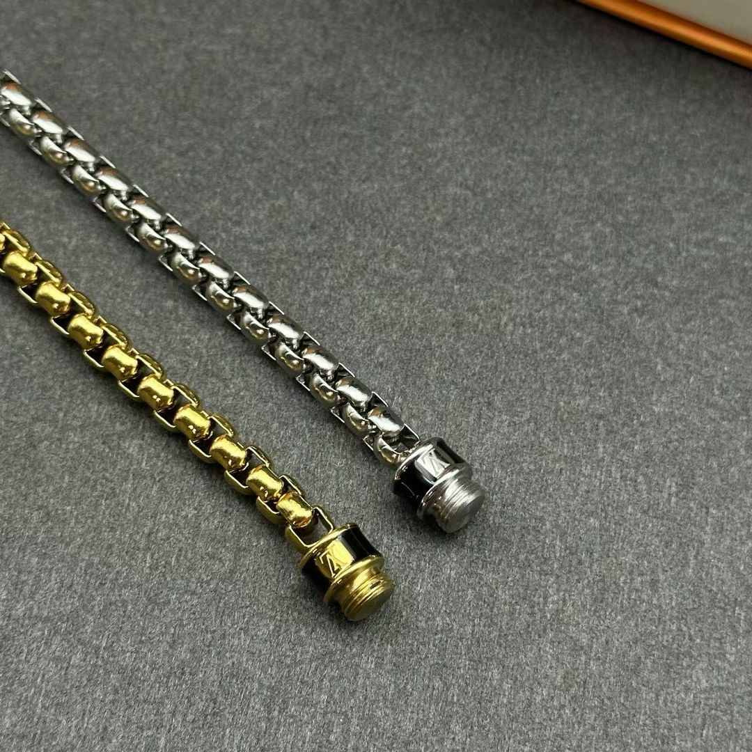 Louis Vuitton Monogram Cylinder Clasp Bracelet – Gold & Silver Variants