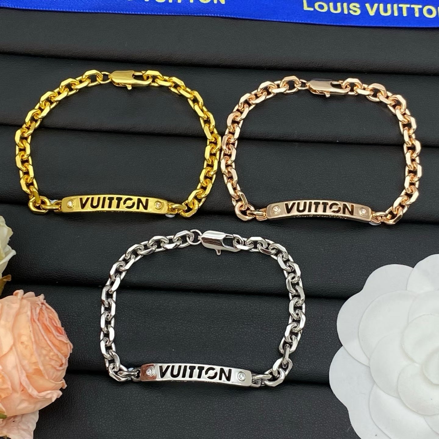 Louis Vuitton Chain Plate Bracelet – Gold, Rose Gold & Silver