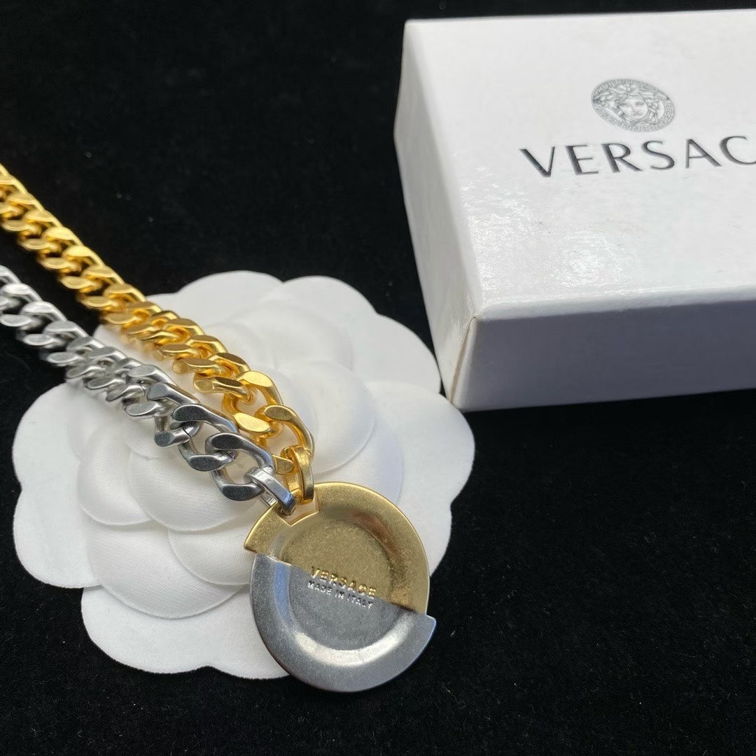 Versace Medusa Pendant Necklace – Gold & Silver Two-Tone