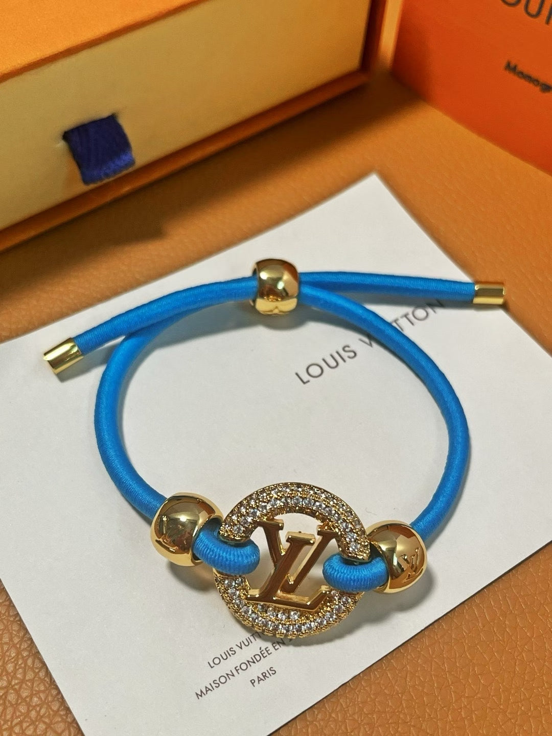 Louis Vuitton Crystal Medallion Cord Bracelet