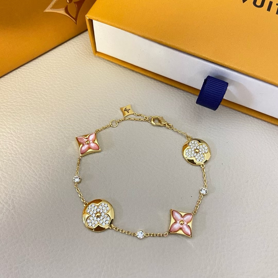 Louis Vuitton Monogram Flower Bracelet – Diamond & Enamel Floral Motifs
