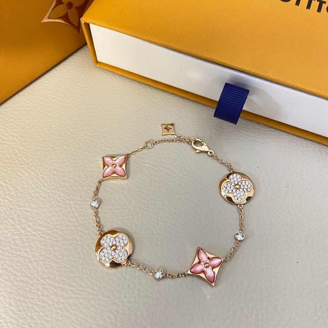 Louis Vuitton Monogram Flower Bracelet – Diamond & Enamel Floral Motifs