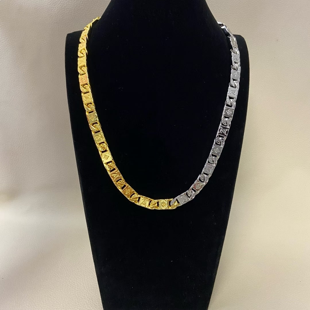 Louis Vuitton Chain Jewelry Collection – Silver & Two-Tone Bracelets and Necklaces with Monogram Engraving