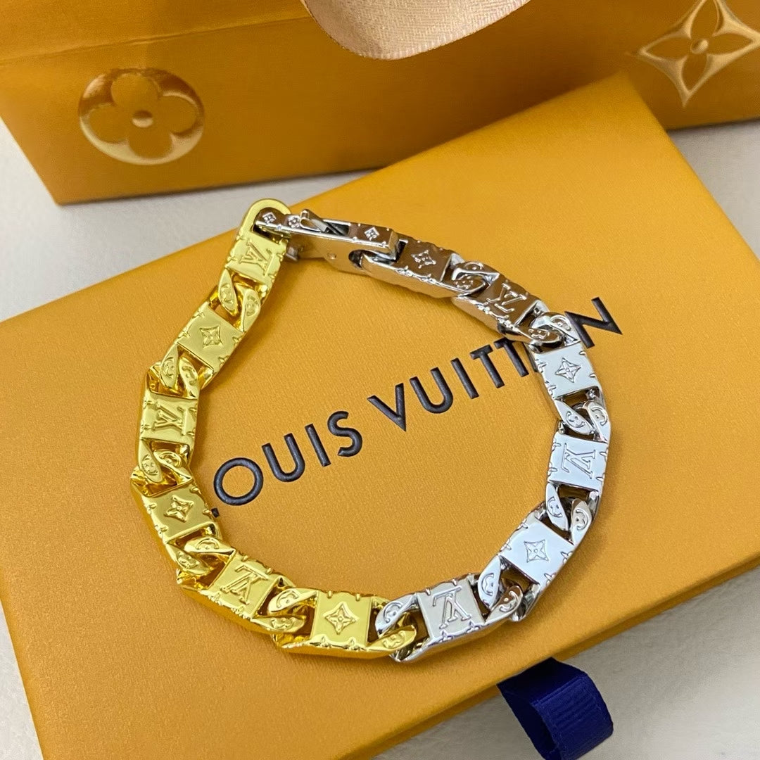 Louis Vuitton Chain Jewelry Collection – Silver & Two-Tone Bracelets and Necklaces with Monogram Engraving