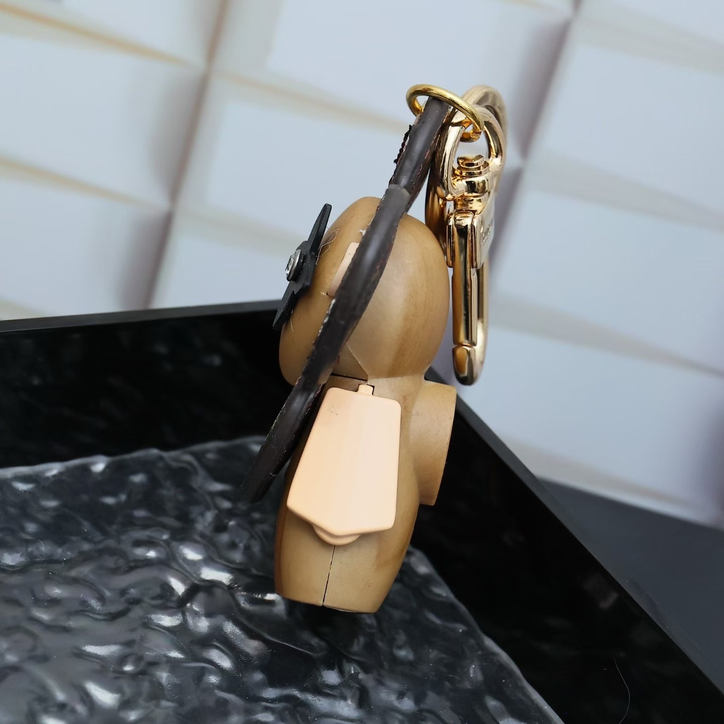 Louis Vuitton Rhinestone Flower Character Keychain – Floral Head & Wooden Face