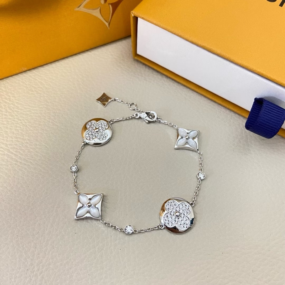 Louis Vuitton Crystal Charm Bracelet – Silver, Gold & Rose Gold
