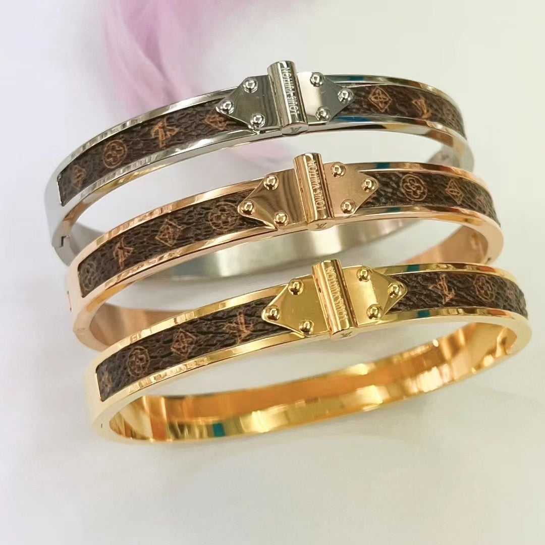 Louis Vuitton Pyramid Stud Logo Bracelet