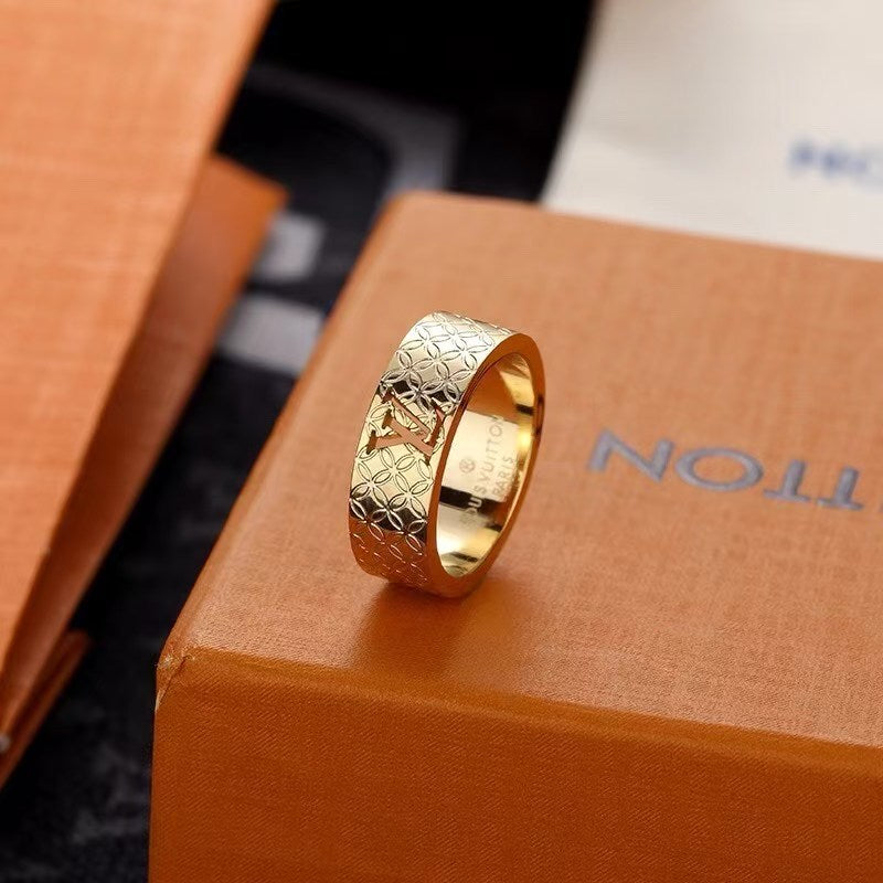 Louis Vuitton Monogram Ring Set – Gold, Silver, Black & Rose Gold