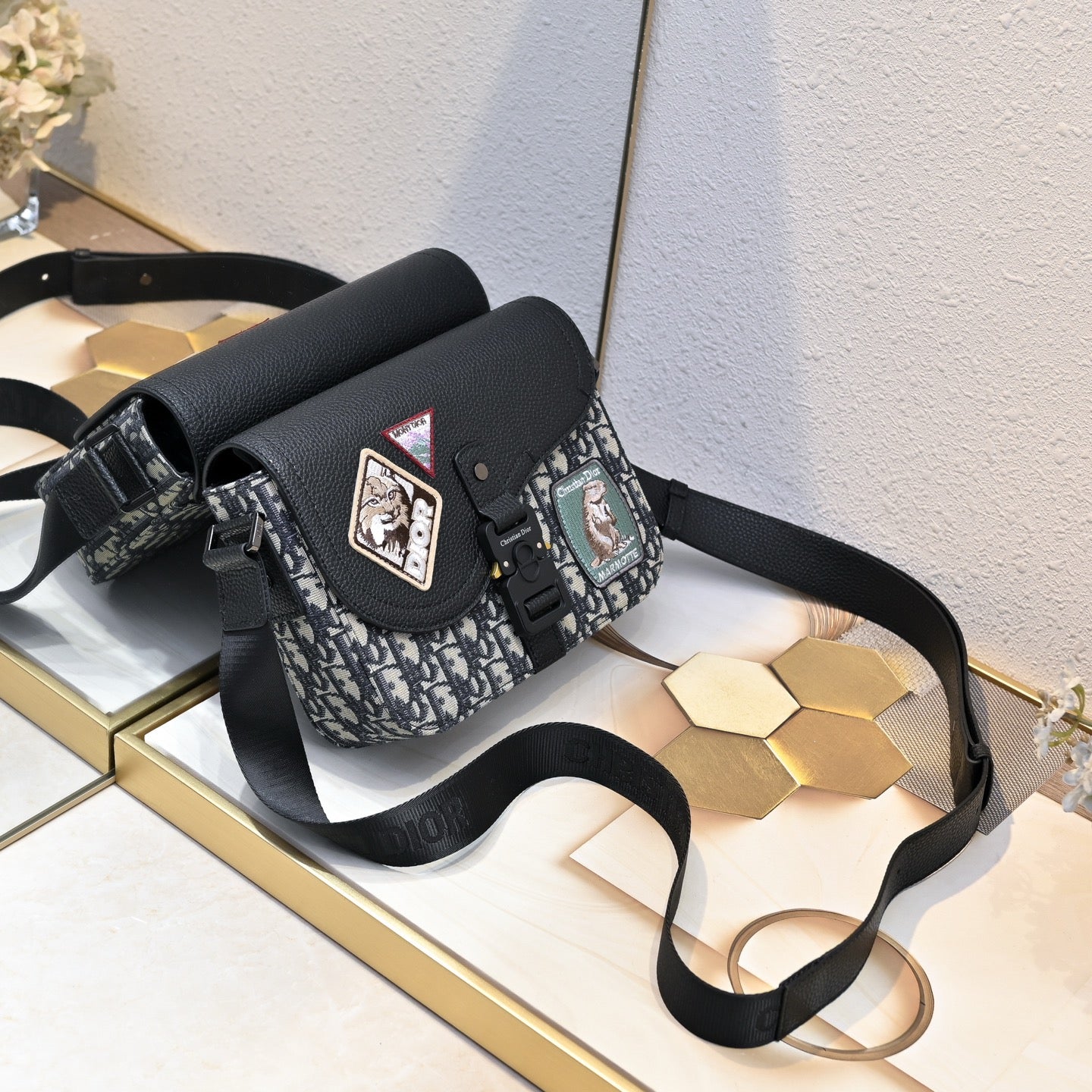 Christian Dior Explorer Shoulder Bag Collection – Patchwork Monogram Series