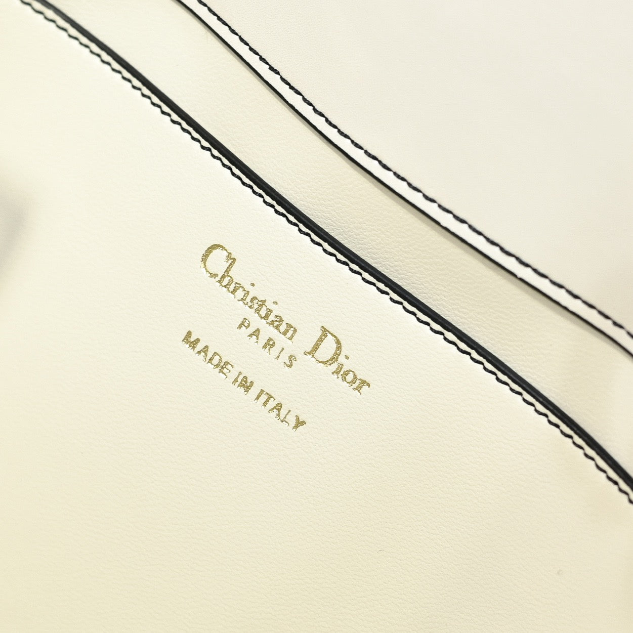 Dior Lady D-Lite Handbag – White Quilted with Black Handles & Strap