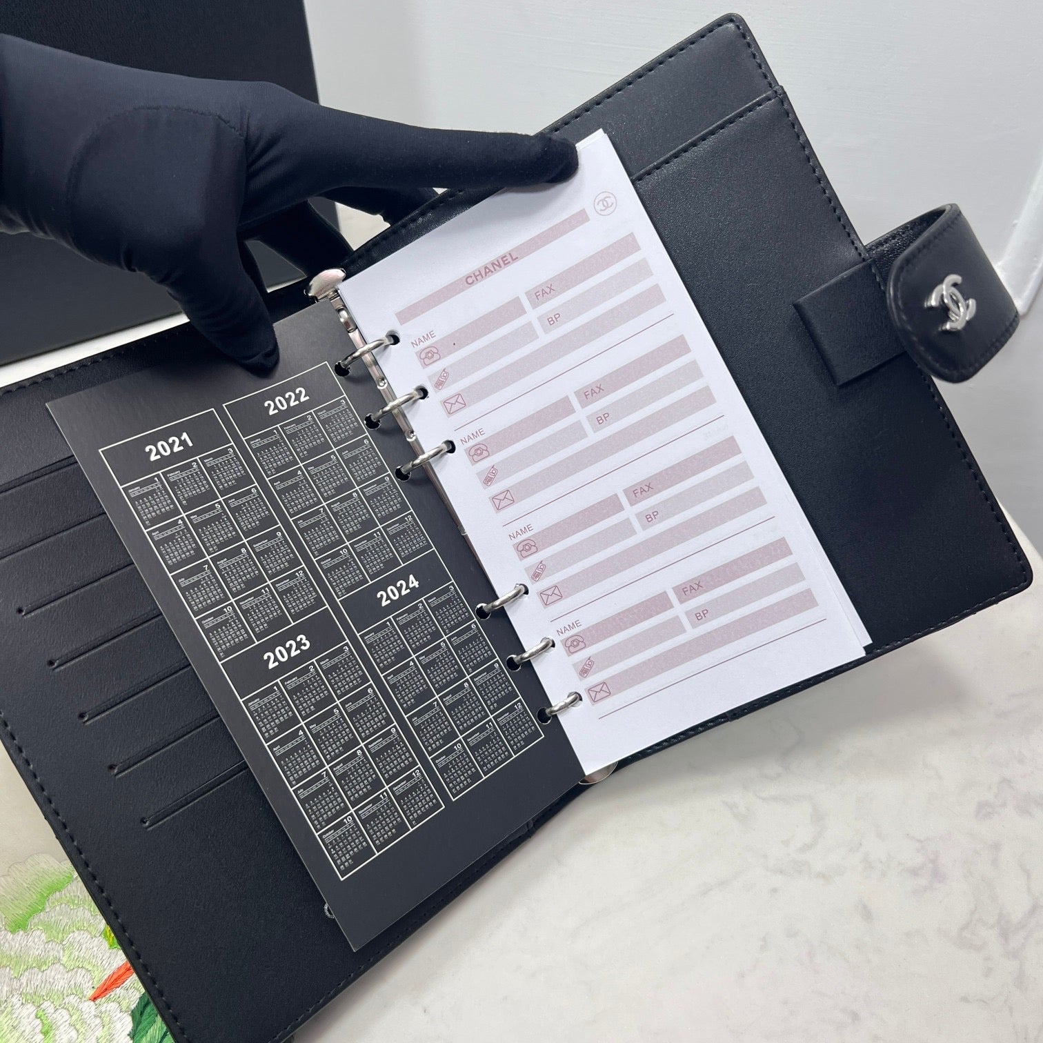 Chanel Quilted Agenda – Black Leather Edition