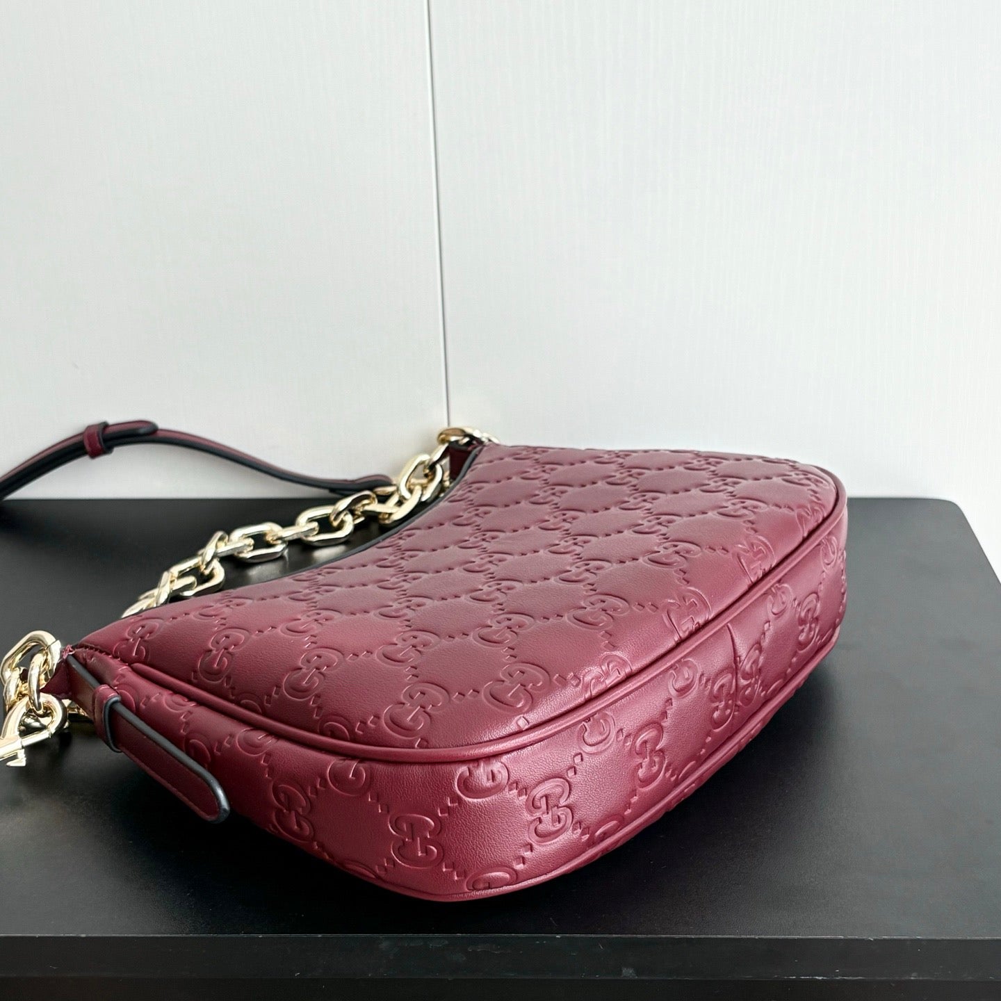 Gucci GG Embossed Chain Shoulder Bag Collection