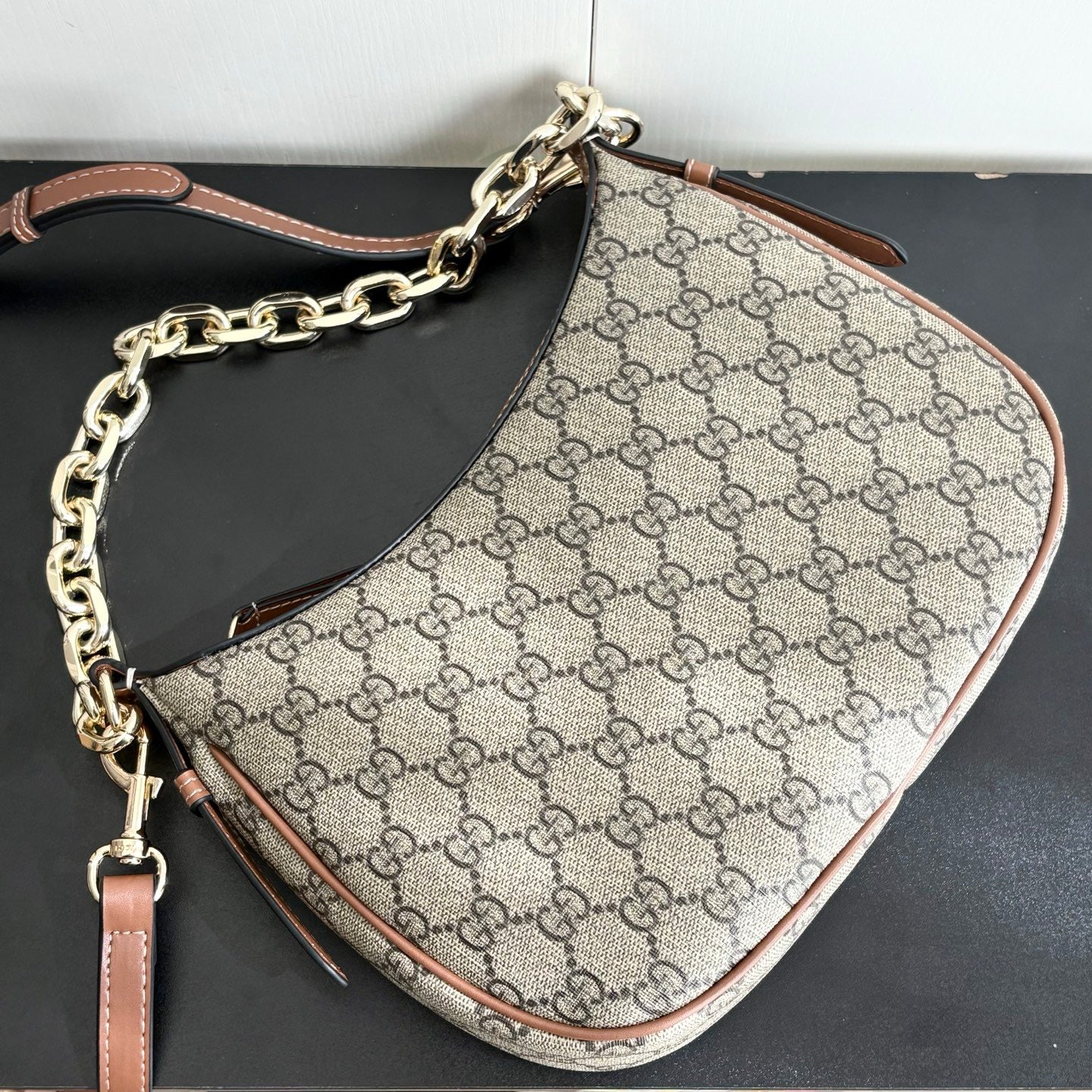 Gucci GG Embossed Chain Shoulder Bag Collection