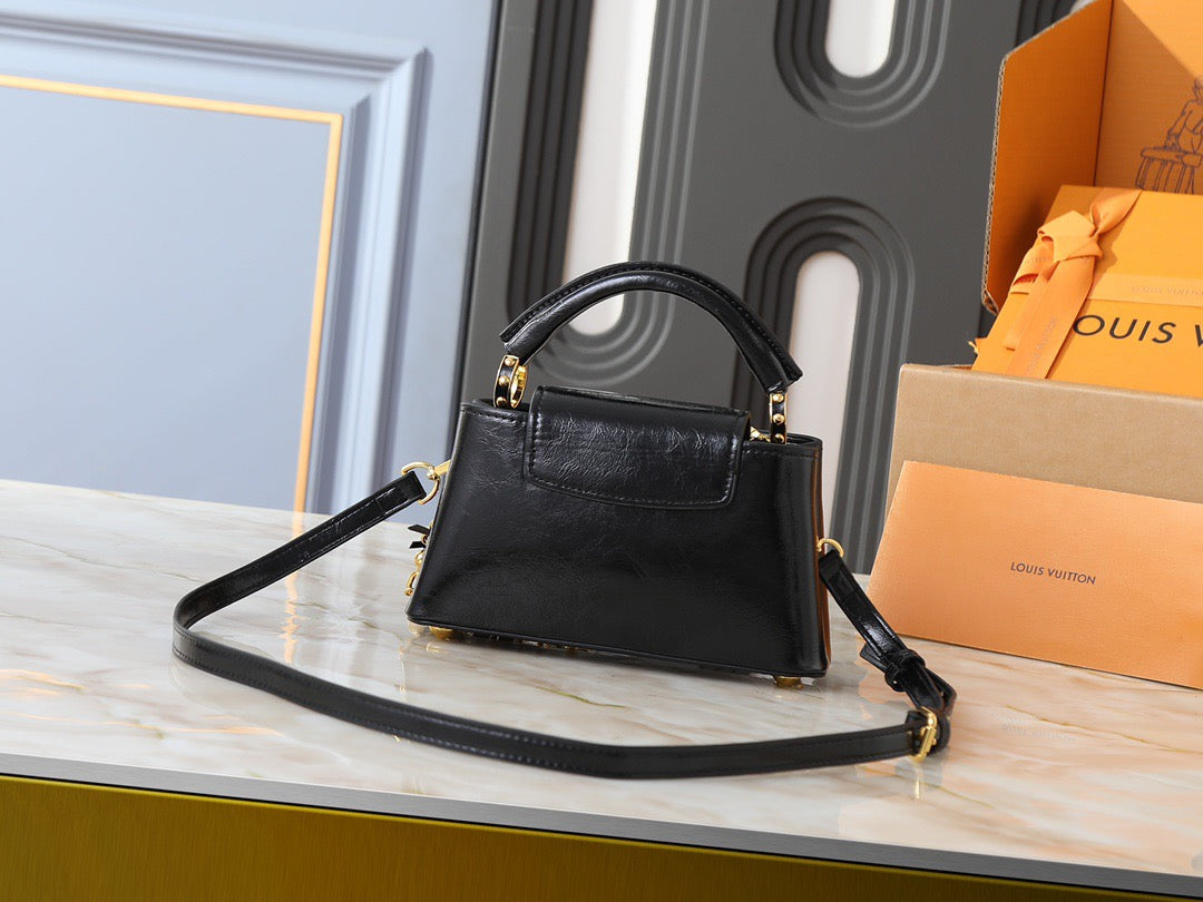 Louis Vuitton Metallic Logo Handbag Collection – Dual Size Luxe Series