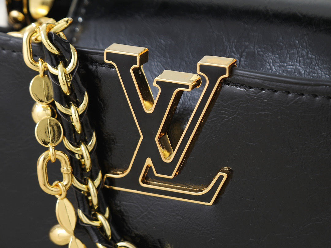 Louis Vuitton Metallic Logo Handbag Collection – Dual Size Luxe Series