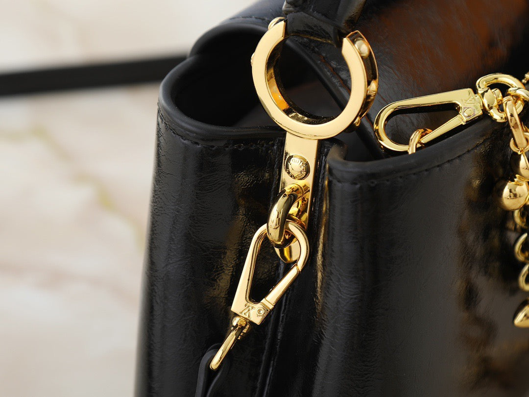 Louis Vuitton Metallic Logo Handbag Collection – Dual Size Luxe Series