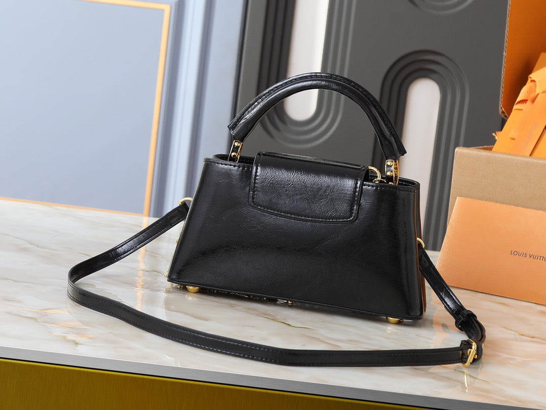 Louis Vuitton Metallic Logo Handbag Collection – Dual Size Luxe Series