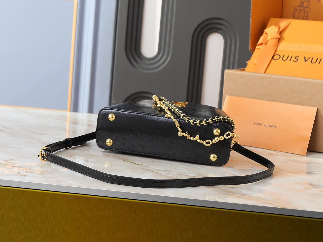 Louis Vuitton Metallic Logo Handbag Collection – Dual Size Luxe Series