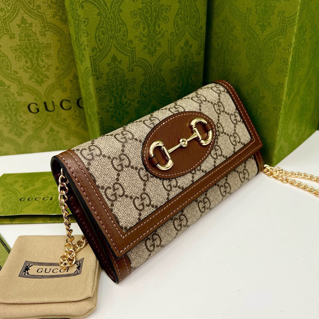 Gucci Horsebit GG Chain Wallet