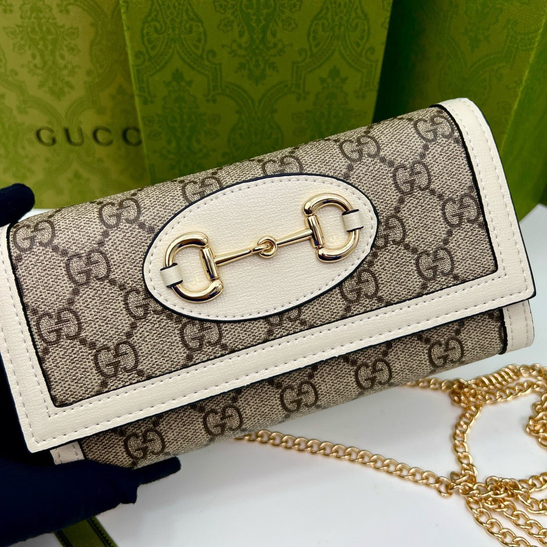 Gucci Horsebit GG Chain Wallet