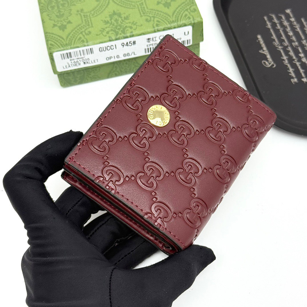Gucci GG Embossed Leather Wallet