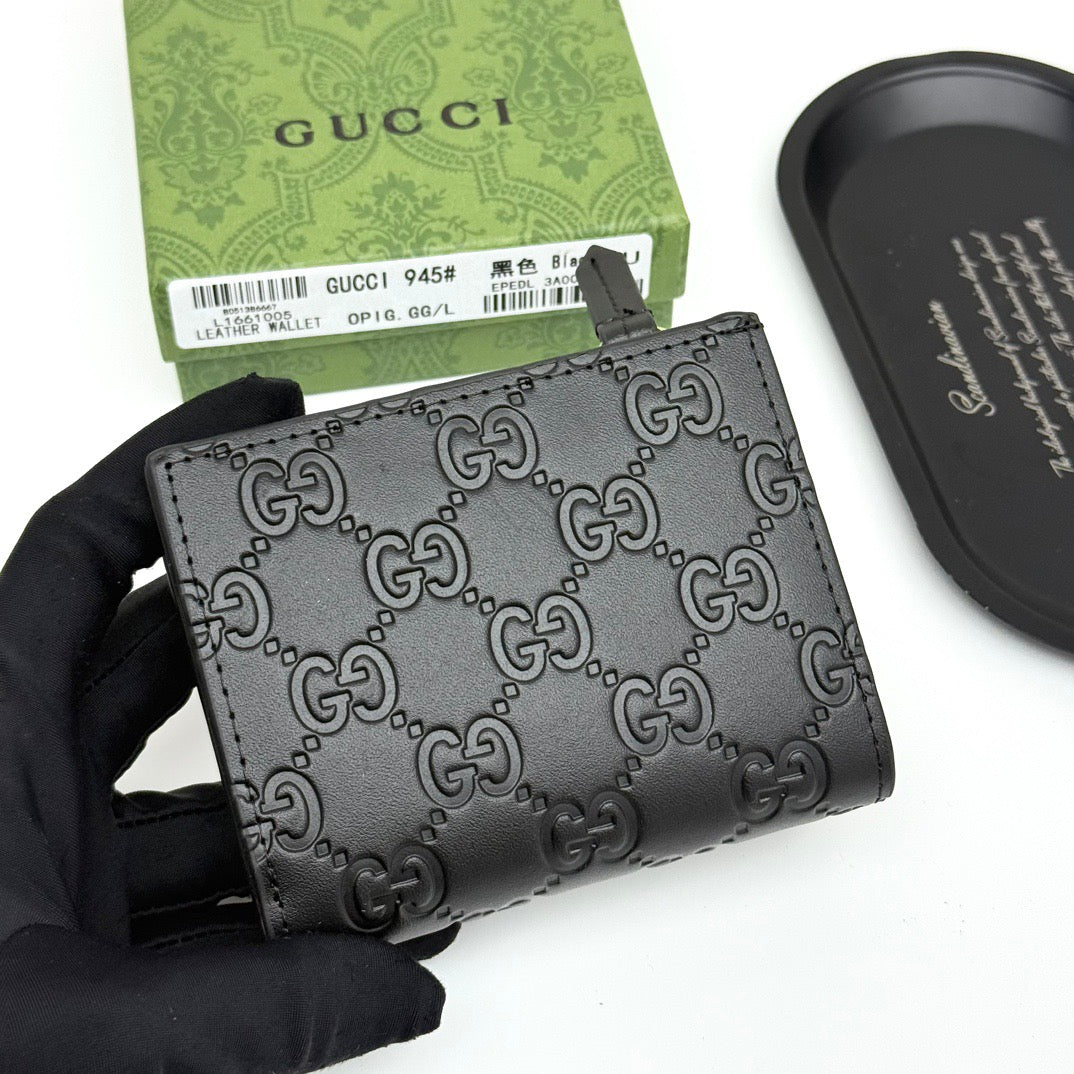 Gucci GG Embossed Leather Wallet