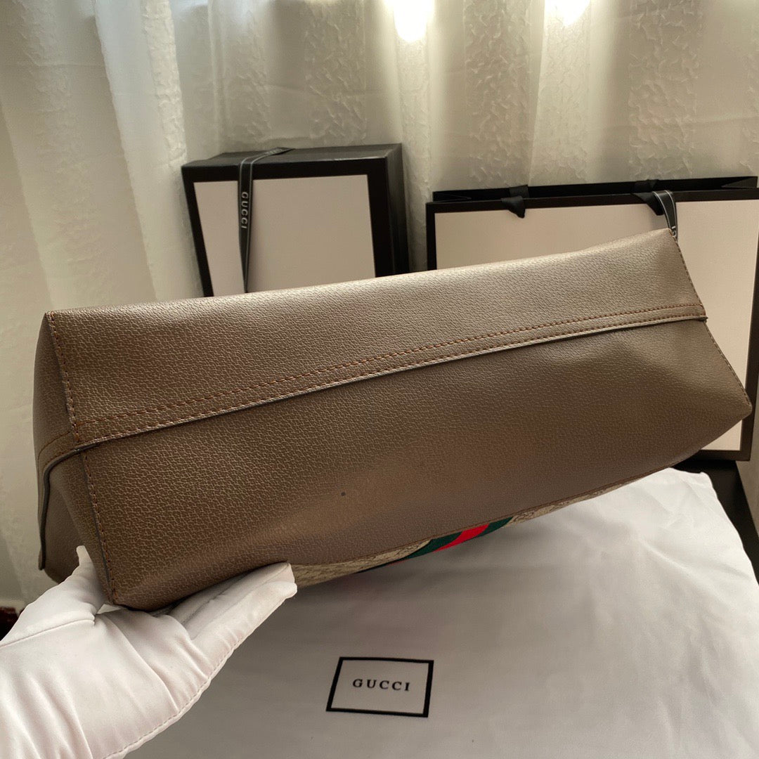 Gucci Ophidia GG Monogram Tote Bag with Matching Pouch