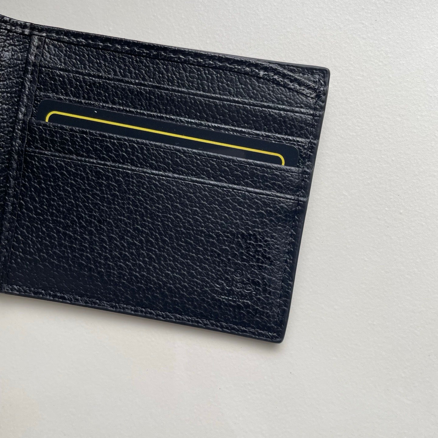 Gucci GG Supreme Canvas Wallet – Black Monogram with Metallic GG Logo