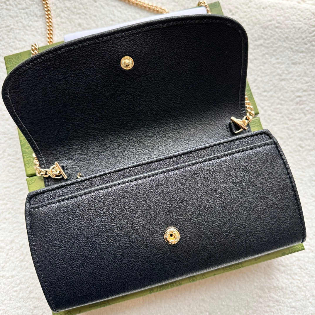 Gucci GG Monogram Chain Wallet Collection