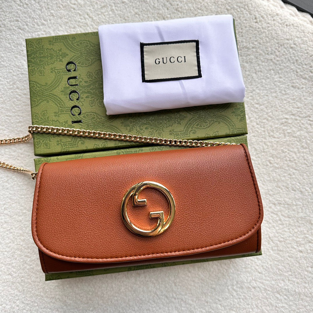 Gucci GG Monogram Chain Wallet Collection