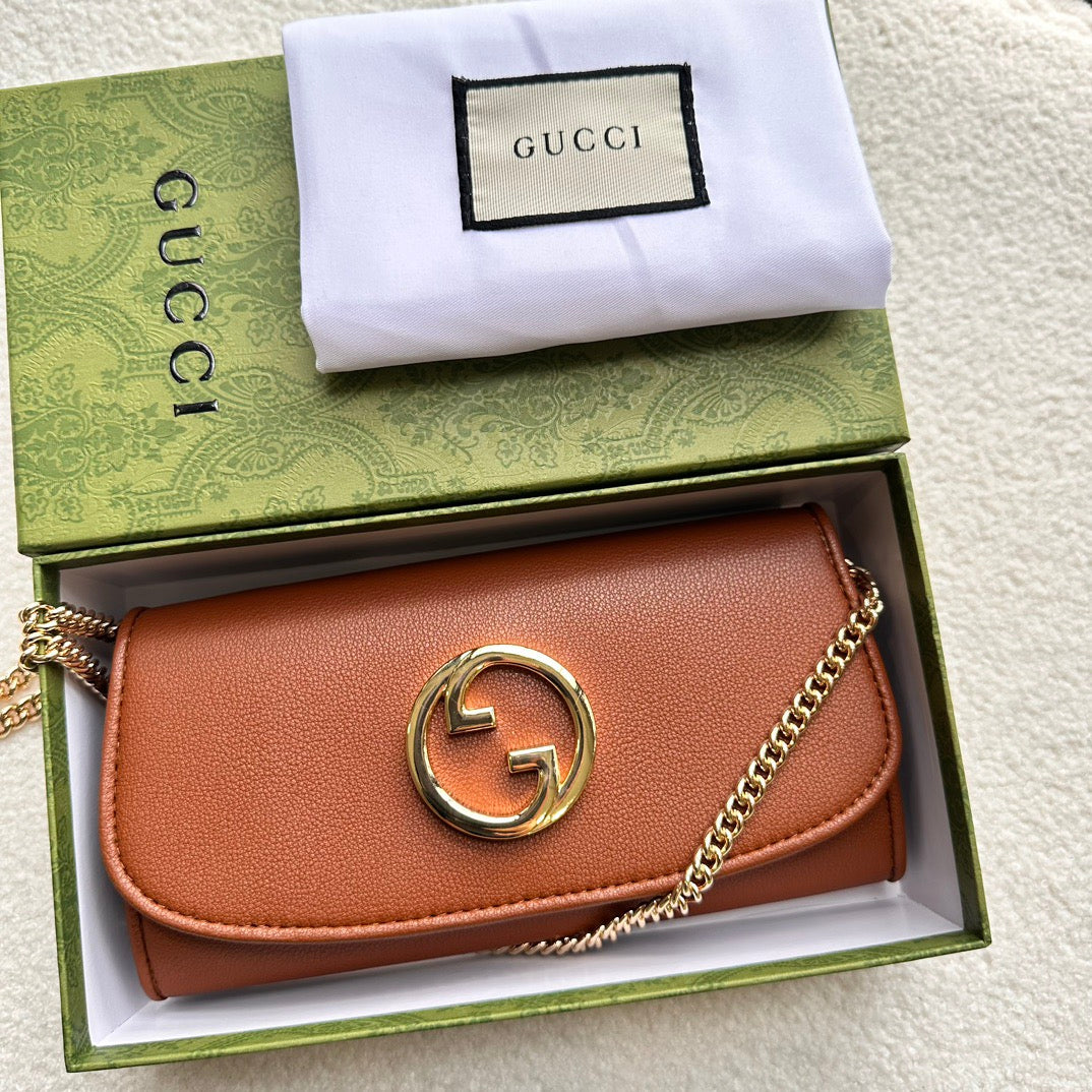 Gucci GG Monogram Chain Wallet Collection