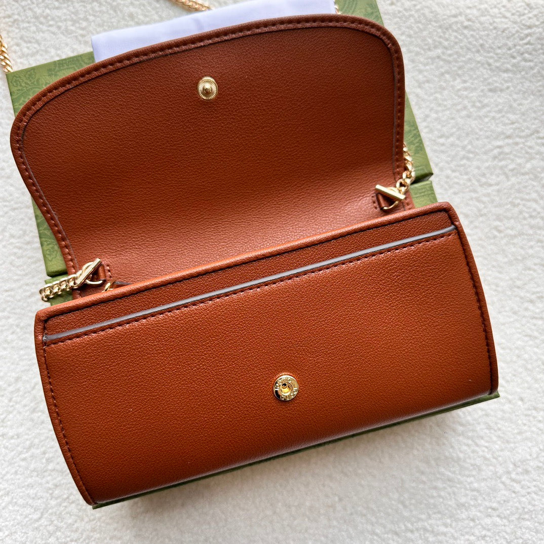 Gucci GG Monogram Chain Wallet Collection