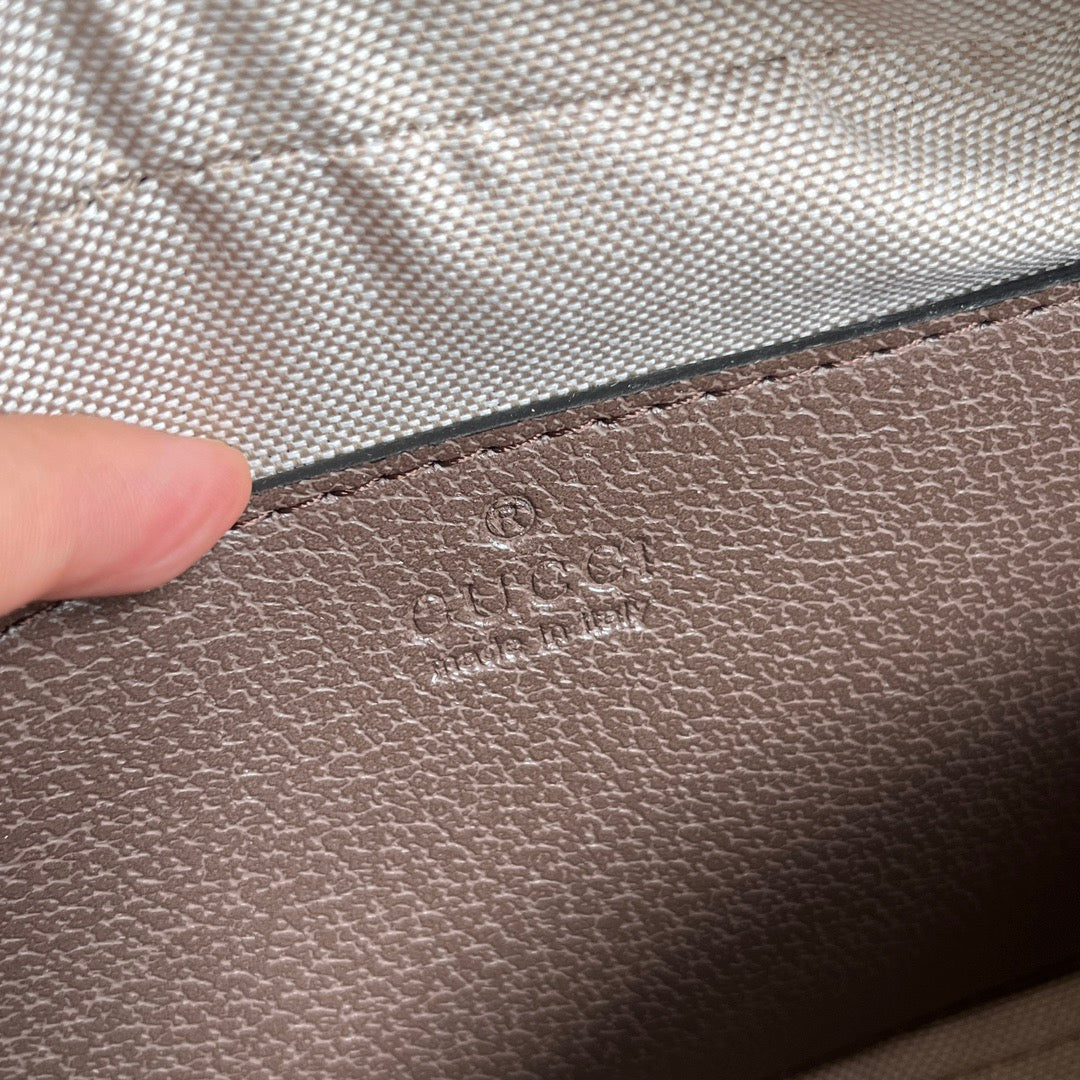 Gucci GG Supreme Web Stripe Shoulder Bag – Green-Red Strap