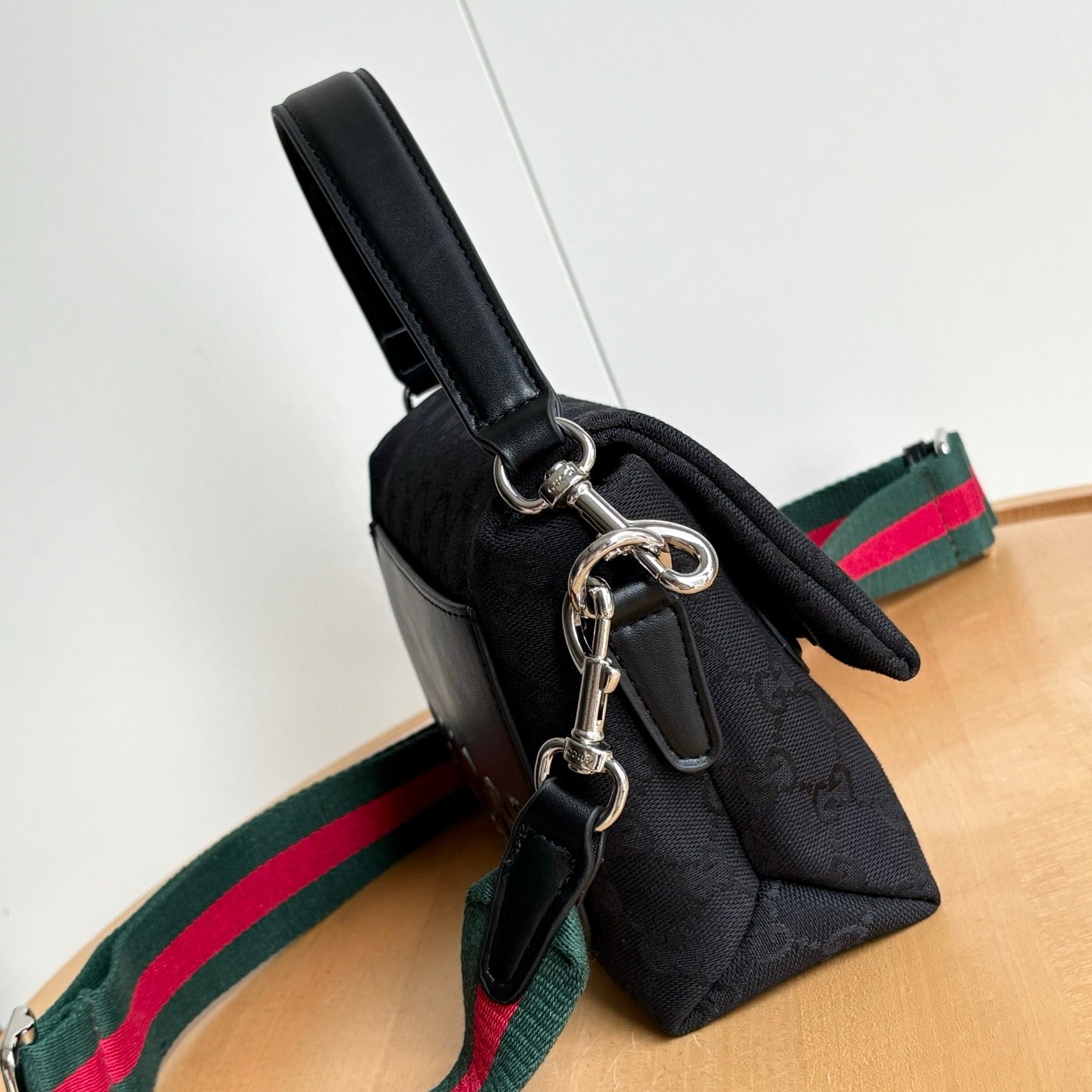 Gucci GG Monogram Shoulder Bag – Black & Beige Variants