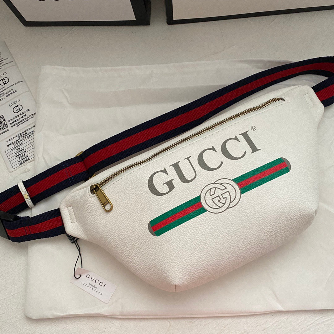Gucci Logo Belt Bag – Red, White & Black Variants